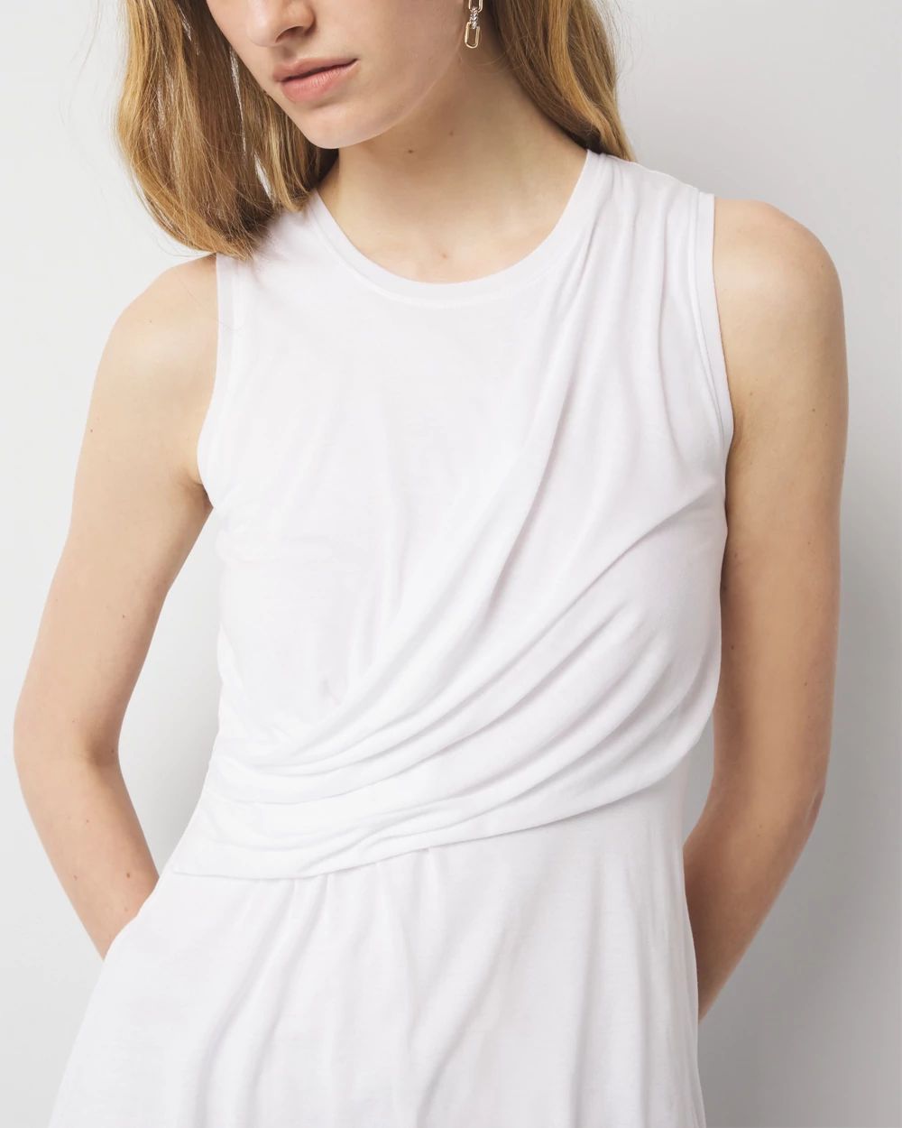 Pleated Wrap Tank Top | White House Black Market